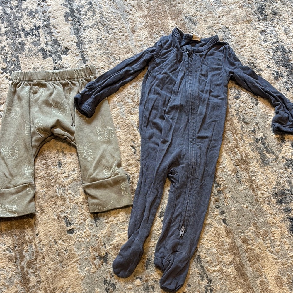 Kate Quinn Blue and Tan Casual Bottoms